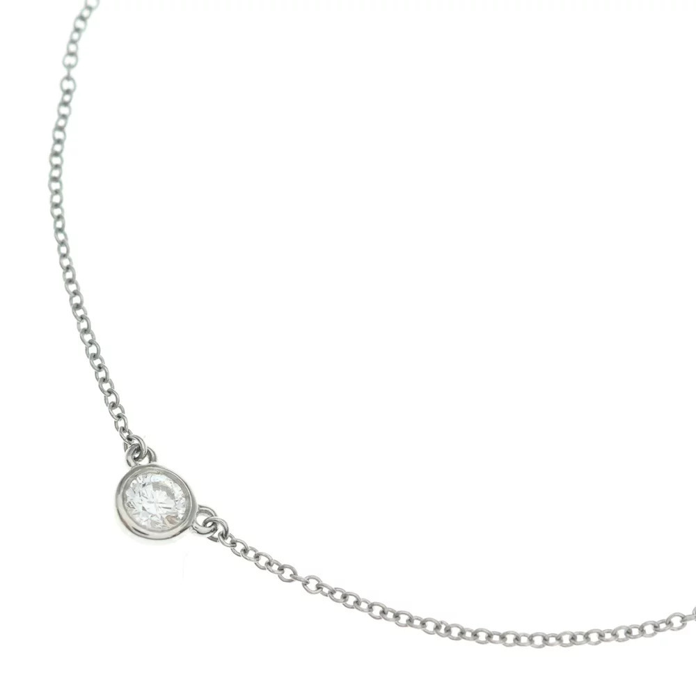 TIFFANY Co By the Yard Necklace Pendant Platinum